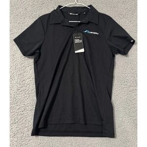 Travis Mathew Shirt Women's L Oceanside Performance Polo Black‎ Golf NWT